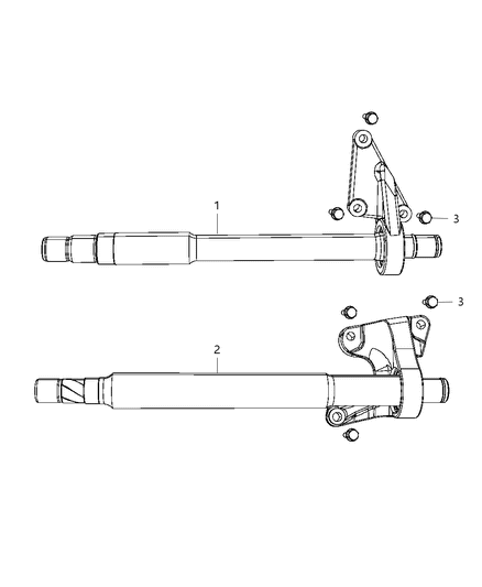 2011 Chrysler 200 Shafts, Intermediate Diagram