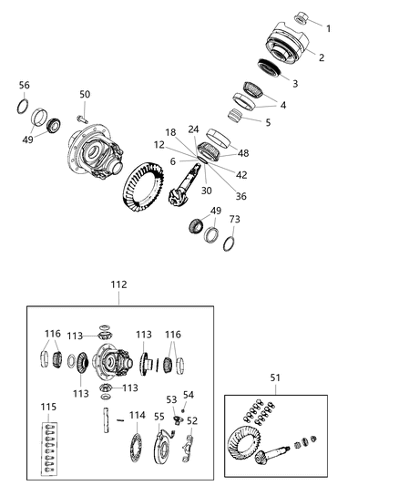 2018 Jeep Wrangler Differential Assembly Diagram 4