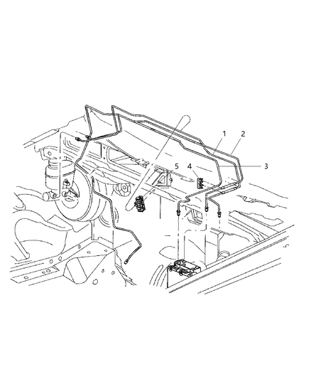 2000 Jeep Grand Cherokee Lines & Hoses, Right Front Diagram