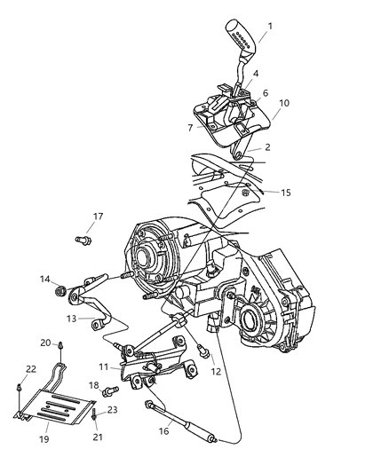 2003 Jeep Wrangler Bracket-Torque Shaft Diagram for 52109580AD