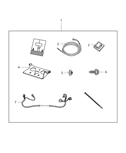 2008 Chrysler PT Cruiser Install Kit - Satellite Receiver Diagram