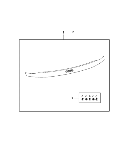 2017 Jeep Grand Cherokee Deflector Kit, Air - Front Diagram