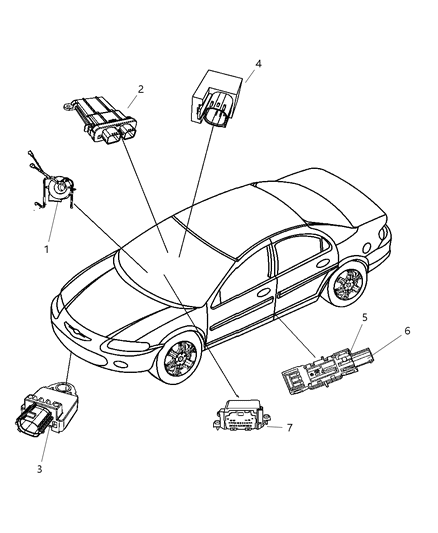 2011 Dodge Avenger OCCUPANT Restraint Module Diagram for 56054850AC