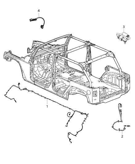 2018 Jeep Wrangler Wiring-Trailer Tow Diagram for 68274526AB