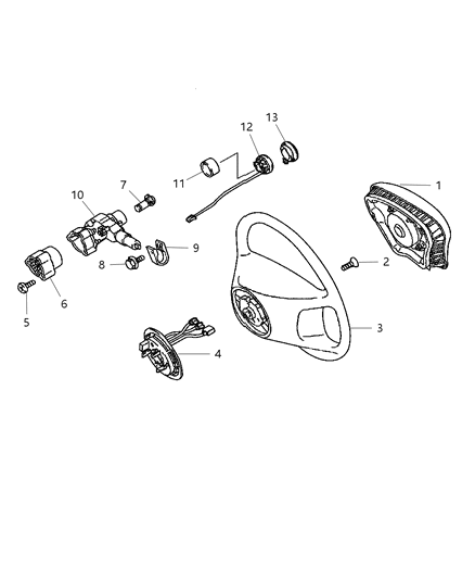 2005 Chrysler Crossfire Steering Wheel Diagram