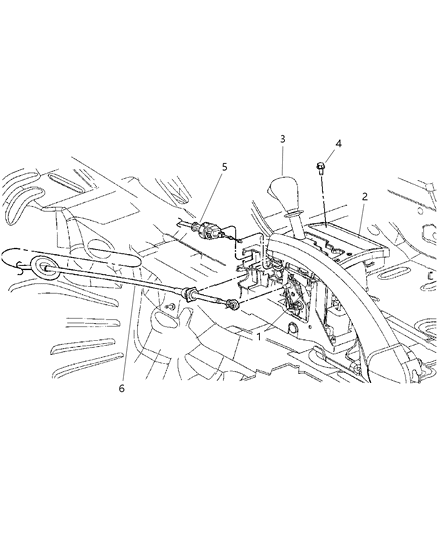 2005 Jeep Grand Cherokee PRNDL BEZ-Gear Selector Diagram for 68004144AC