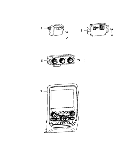 2020 Dodge Durango Switches - Heater & A/C Diagram