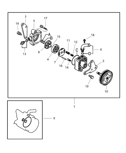 2001 Chrysler Sebring Coupe Power Steering Pump Diagram 2