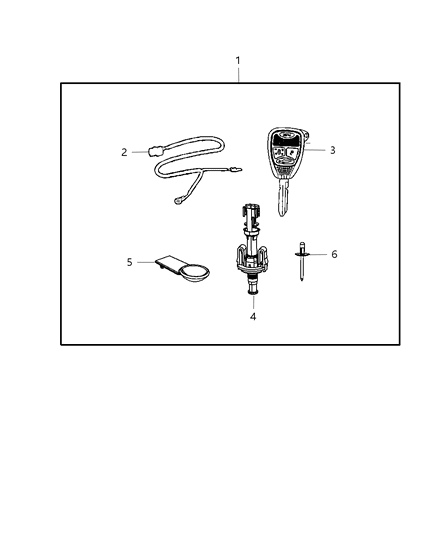 2014 Chrysler 200 Key-Blank With Transmitter Diagram for 68092995AB