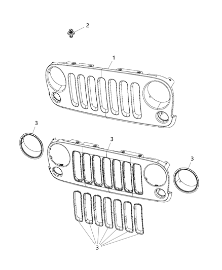 2014 Jeep Wrangler Grille Diagram