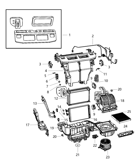 2020 Dodge Grand Caravan Filter-Cabin Air Diagram for 68127809AB