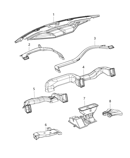 2015 Ram 3500 Ducts Front Diagram