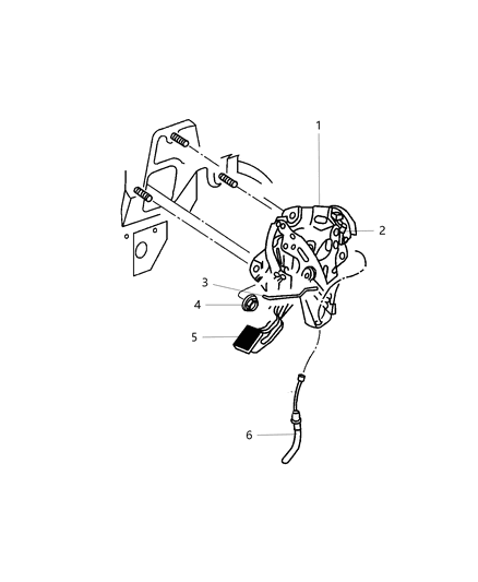 2019 Ram 3500 Cab Chassis(<10K lb.) Park Brake Lever & Cables Diagram 1