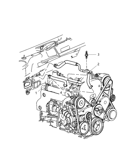 2003 Jeep Liberty Hose-Heater Supply Diagram for 55038332AD