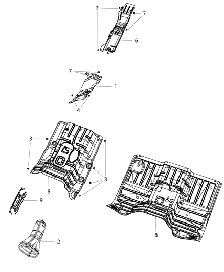 2012 Ram 3500 Exhaust System Heat Shield Diagram