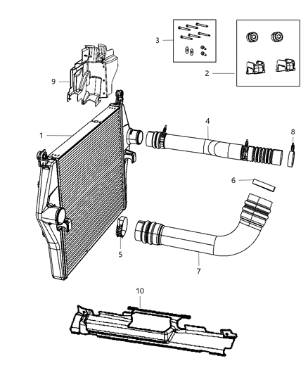 2011 Ram 3500 Cooler-Charge Air Diagram for 68069554AA