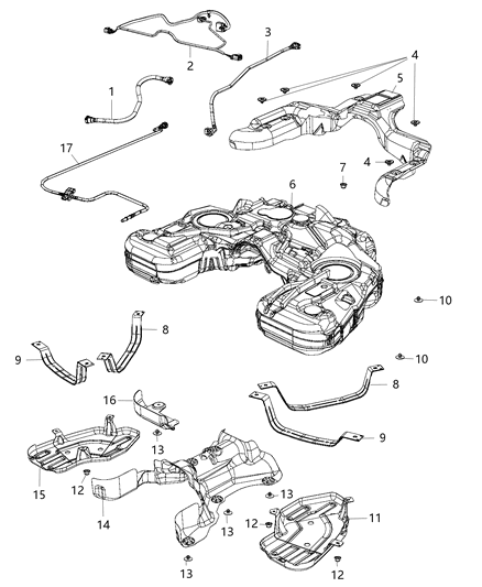 2020 Dodge Durango Fuel Tank And Related Parts Diagram