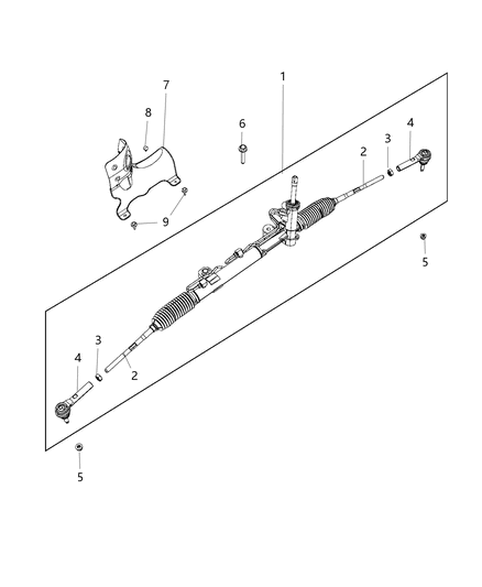 2020 Dodge Journey Rack And PINION Diagram for 68140631AE