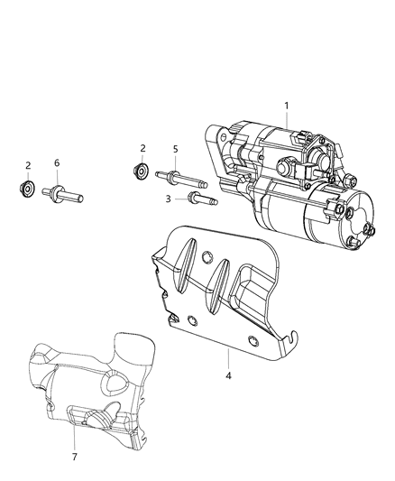 2014 Chrysler 300 Starter & Related Parts Diagram 4