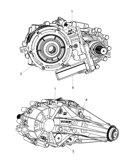 2008 Dodge Ram 1500 Transfer Case Diagram for R2853301AA