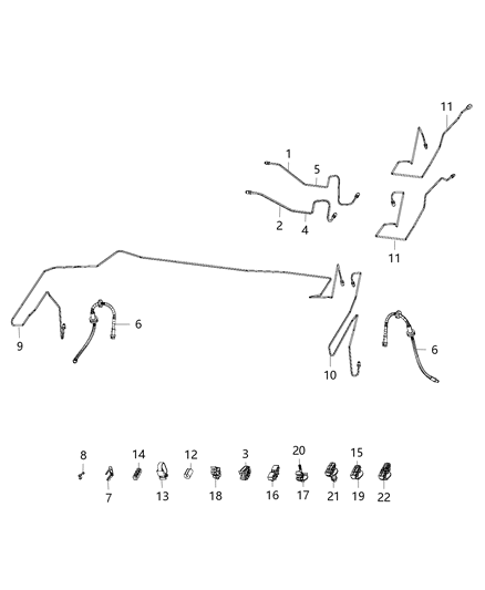 2014 Ram ProMaster 3500 Brake Tube Diagram for 4779914AA