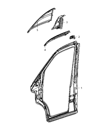 2007 Dodge Sprinter 2500 Panel-Body Side Door Diagram for 68009142AA