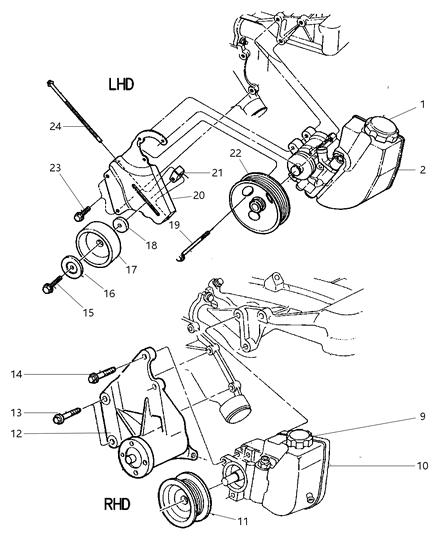 2001 Jeep Cherokee Pump & Mounting Diagram 2