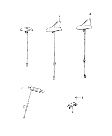 2016 Dodge Challenger Body-Antenna Diagram for 5NU67FQDAC