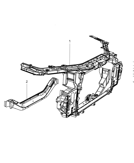 2007 Chrysler Sebring CROSSMEMBER-Radiator Diagram for 5076459AD