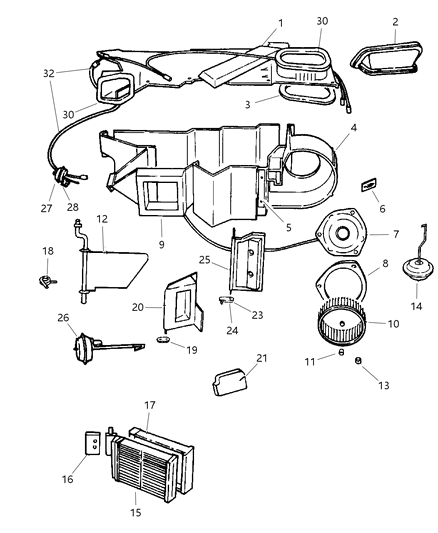 2000 Dodge Durango Heater Unit Diagram