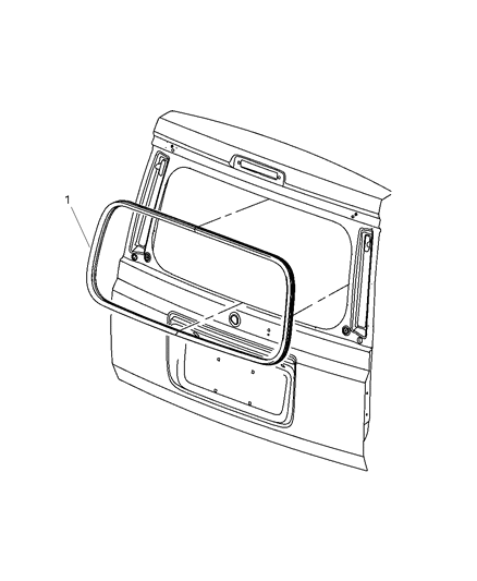 2009 Jeep Commander WEATHERSTRIP-LIFTGATE Glass Diagram for 55369015AJ