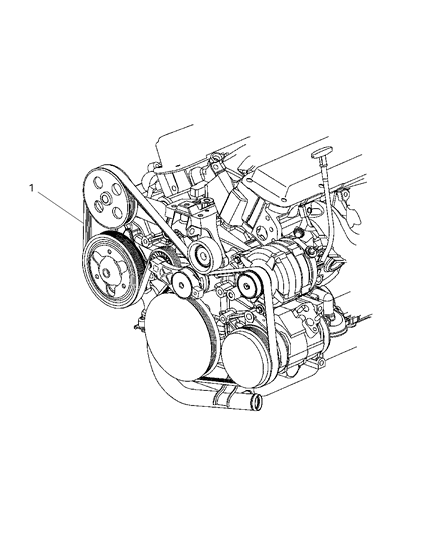 2007 Chrysler Town & Country Drive Belts Diagram 2