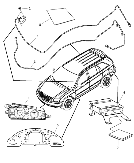 2008 Chrysler Pacifica Switch-Instrument Panel Diagram for 5082043AD