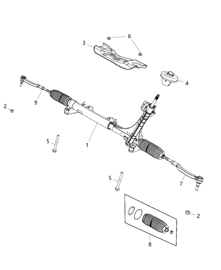 2015 Ram ProMaster 1500 Steering Gear, Rack And Pinion Diagram