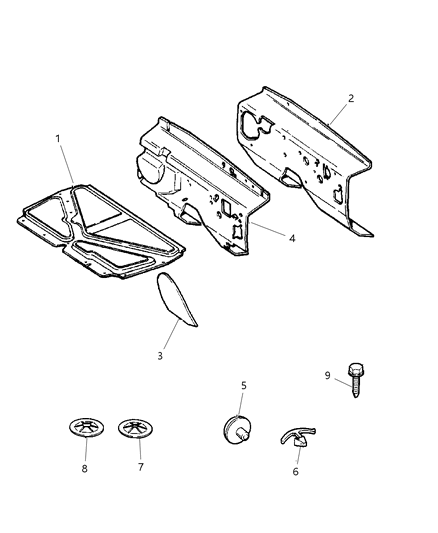 2001 Jeep Cherokee SILENCER-Dash Panel Diagram for 55217409AM