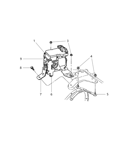 2002 Dodge Ram 2500 Hydraulic Control Unit, Brake Diagram