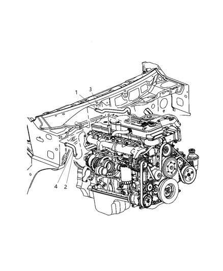 2007 Dodge Ram 3500 Pickup Plumbing - Heater Diagram 2