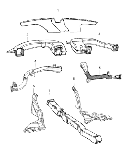 2016 Chrysler 300 Air Ducts Diagram