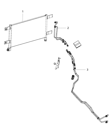HOSE/TUBE-Oil Cooler Pressure And Ret Diagram for 68359844AD