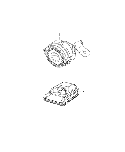 2015 Jeep Renegade Horn-Alarm Diagram for 68256228AB