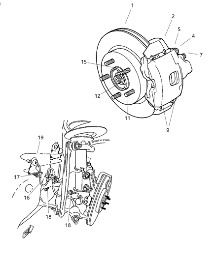 1998 Chrysler Concorde Front Brakes Diagram