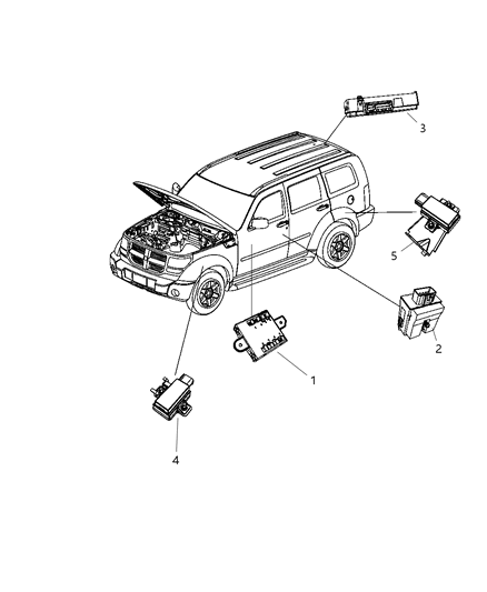 2010 Dodge Nitro Module-TELEMATICS Diagram for 5064899AC