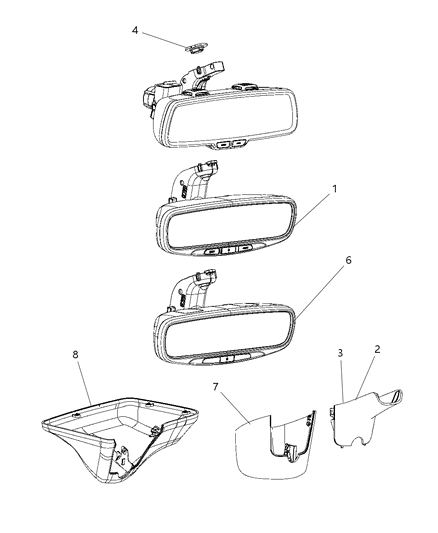 2019 Dodge Durango Interior Rear View Mirror Diagram