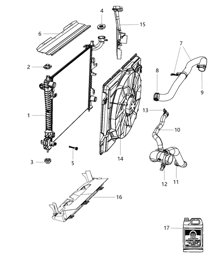 2012 Jeep Grand Cherokee BAFFLE-Air Inlet Diagram for 68190443AA
