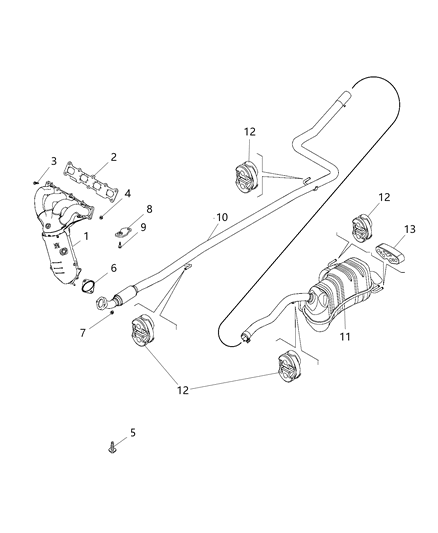 2015 Ram ProMaster City Exhaust System Diagram