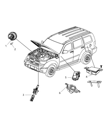 Sensor-Alarm Diagram for 56038727AF