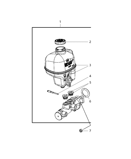 2008 Dodge Ram 3500 Brake Master Cylinder Diagram 1