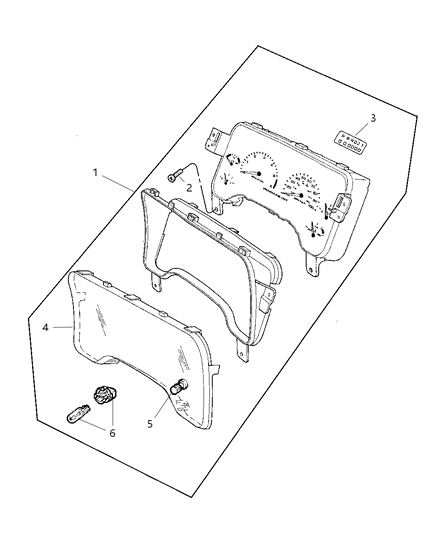 1998 Dodge Ram Wagon Lens-Cluster Diagram for 5011250AA