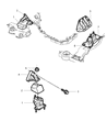 Diagram for 1999 Chrysler 300M Engine Mount Bracket - 4593182