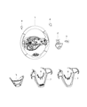 Diagram for 2020 Jeep Grand Cherokee Steering Wheel - 5QV32TURAC